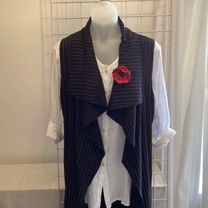 Pinstripe Duster Topper NWOT